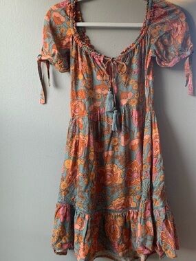 Nine Lives Bazaar Floral Mini Dress in Opal